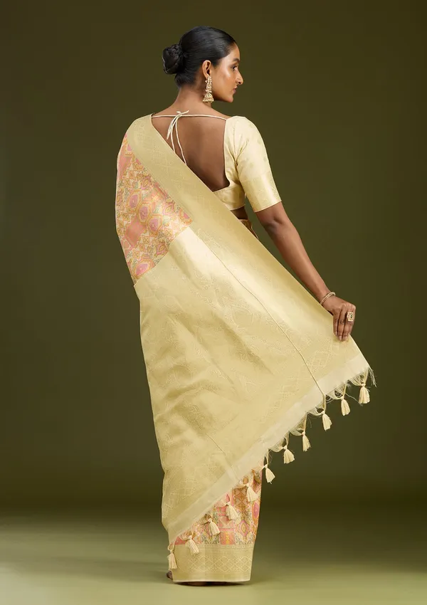 Cream_Zariwork_Gold_Art_Silk_Silk_Saree