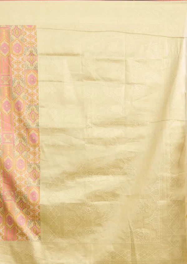 Cream_Zariwork_Gold_Art_Silk_Silk_Saree