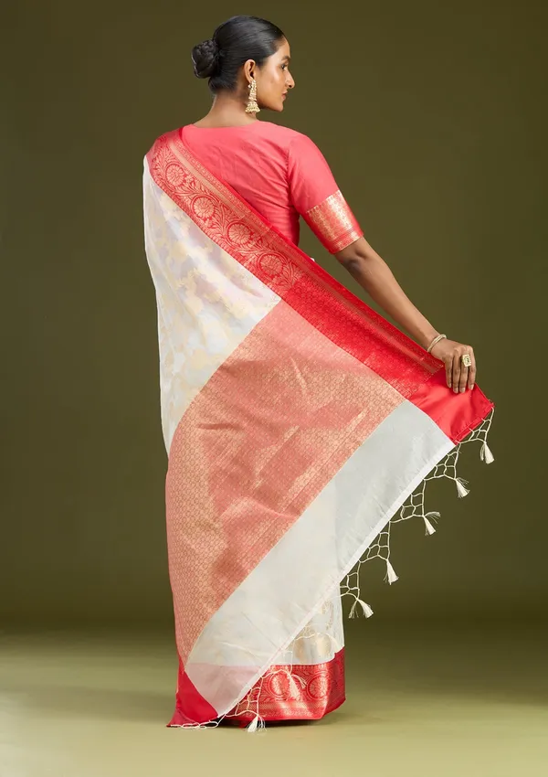 Cream_Zariwork_Tissue_Silk_Saree