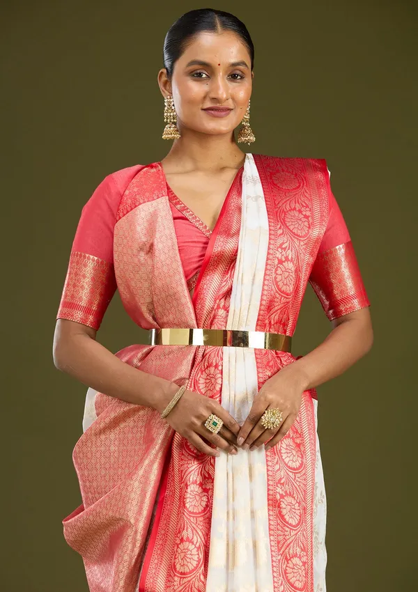 Cream_Zariwork_Tissue_Silk_Saree