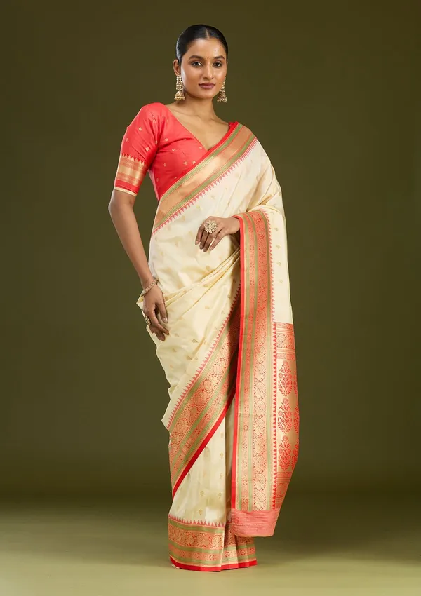 Off_White_Zariwork_Gold_Silk_Silk_Saree