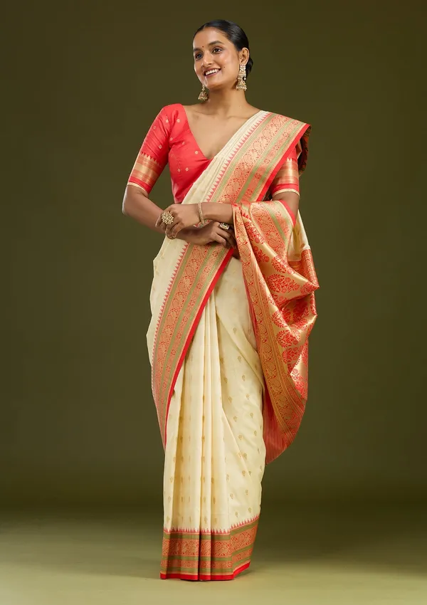 Off_White_Zariwork_Gold_Silk_Silk_Saree