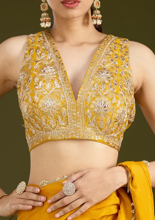 Mustard_Yellow_Cutdana_Satin_Saree