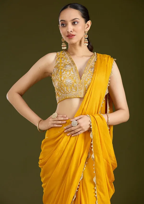 Mustard_Yellow_Cutdana_Satin_Saree