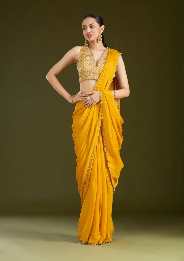 Mustard_Yellow_Cutdana_Satin_Saree