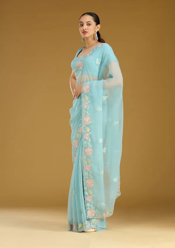 Sky_Blue_Threadwork_Chiffon_Saree