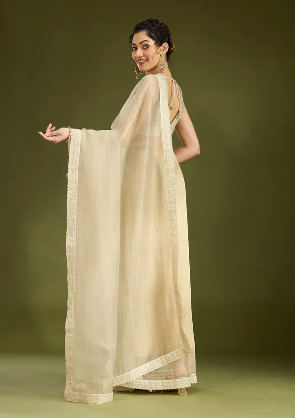 Beige_Zariwork_Gold_Tissue_Saree