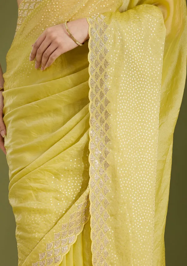 Lime_Green_Sequins_Tissue_Saree