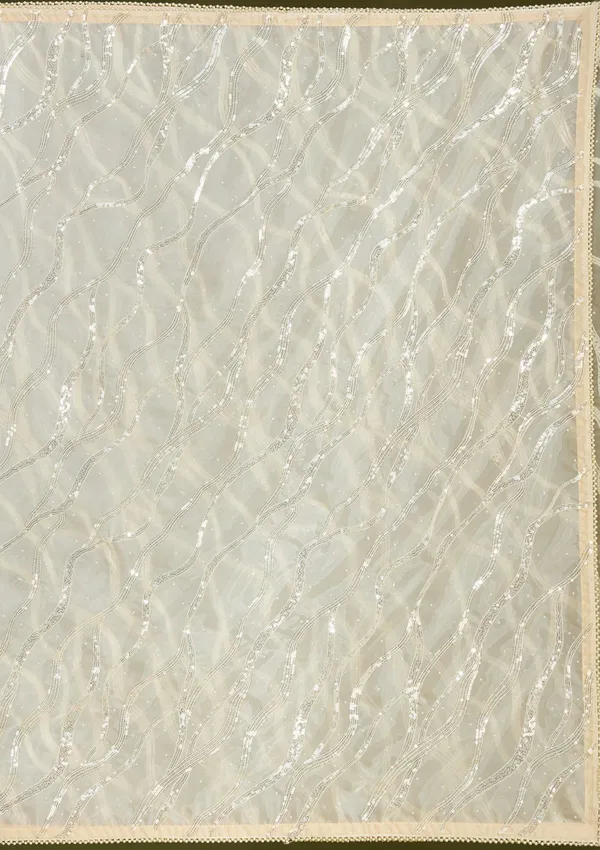 Off_White_Sequins_Net_Saree
