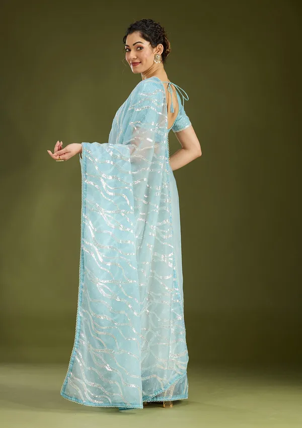 Sky_Blue_Pearlwork_Organza_Saree