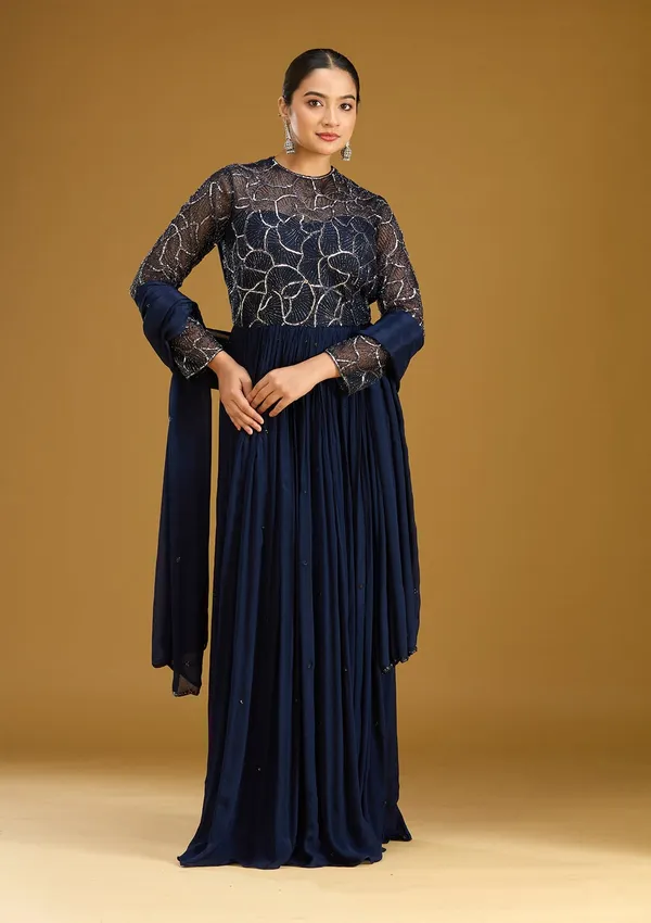 Navy_Blue_Sequins_Satin_Readymade_Salwar_Suit