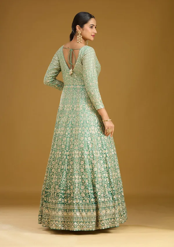 Sea_Green_Zariwork_Gold_Crepe_Readymade_Salwar_Suit