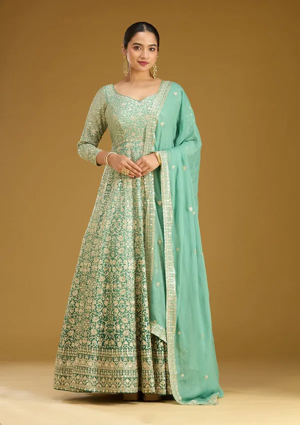 Sea_Green_Zariwork_Gold_Crepe_Readymade_Salwar_Suit