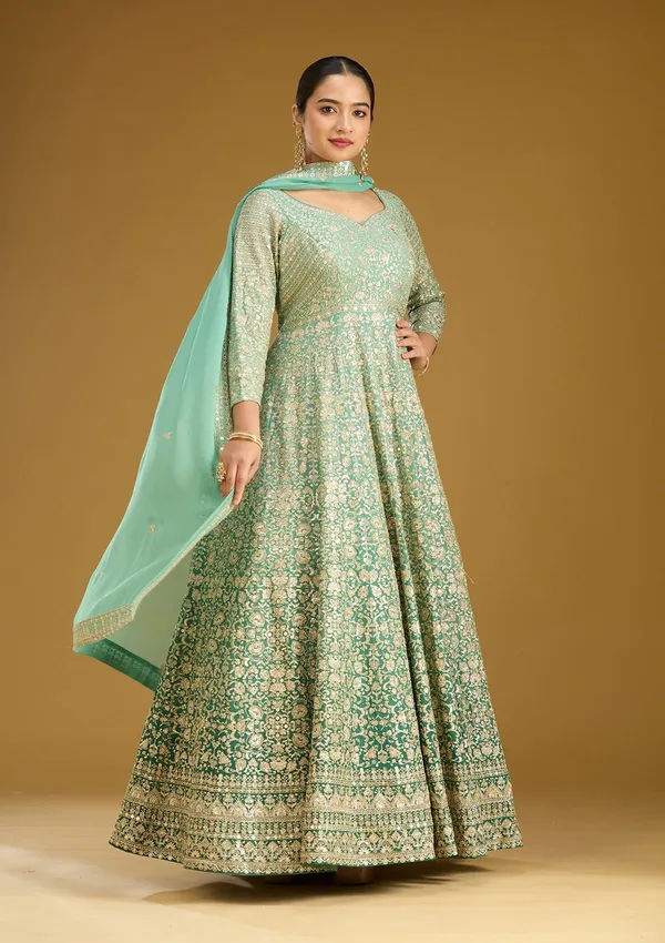 Sea_Green_Zariwork_Gold_Crepe_Readymade_Salwar_Suit