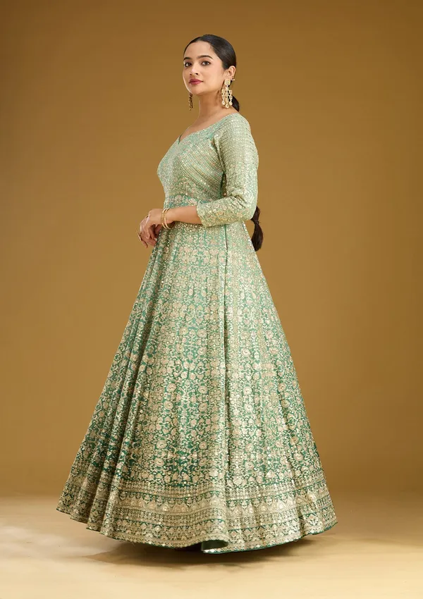 Sea_Green_Zariwork_Gold_Crepe_Readymade_Salwar_Suit