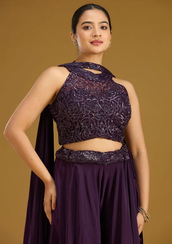 Purple_Cutdana_Georgette_Readymade_Salwar_Suit