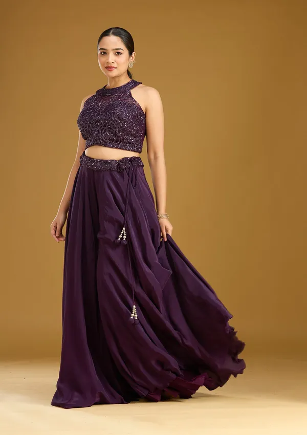 Purple_Cutdana_Georgette_Readymade_Salwar_Suit