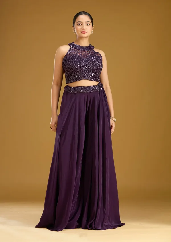 Purple_Cutdana_Georgette_Readymade_Salwar_Suit