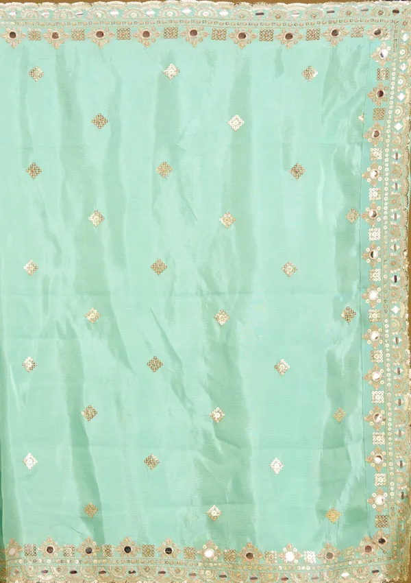 Sea_Green_Mirrorwork_Tissue_Readymade_Salwar_Suit