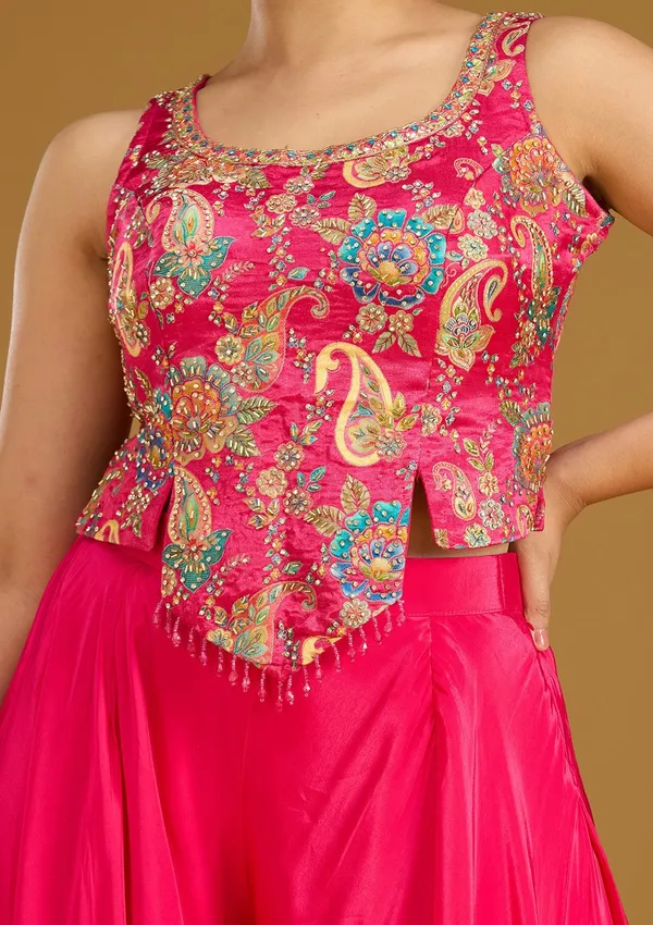 Rani_Pink_Zariwork_Gold_Chinon_Readymade_Salwar_Suit