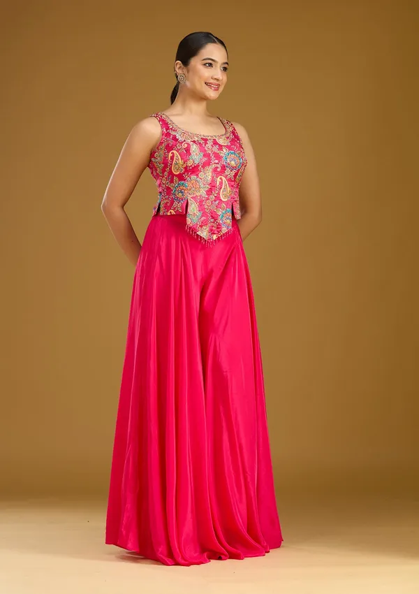 Rani_Pink_Zariwork_Gold_Chinon_Readymade_Salwar_Suit