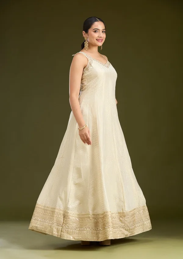 Beige_Zariwork_Gold_Crepe_Readymade_Salwar_Suit