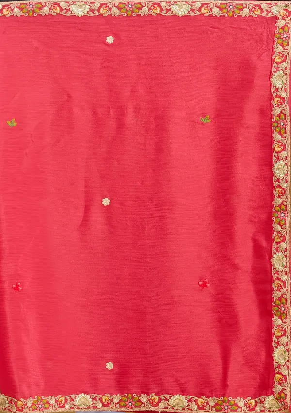 Pink_Threadwork_Soft_Raw_Silk_Readymade_Salwar_Suit