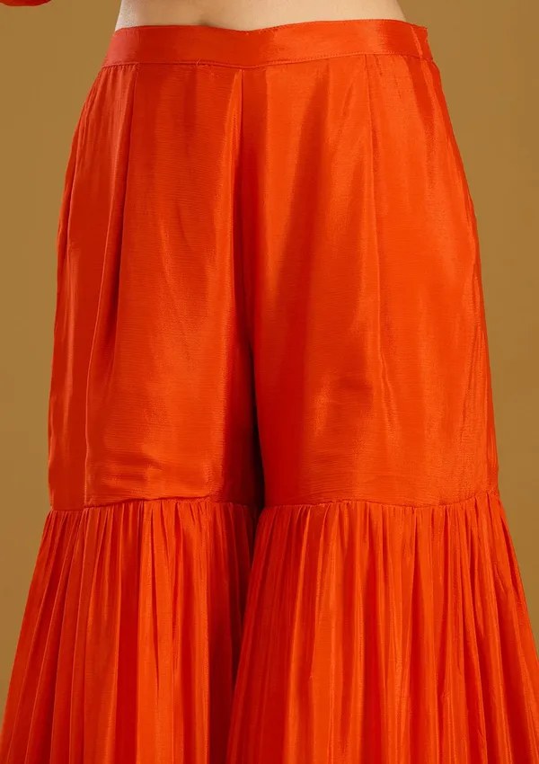 Rust_Threadwork_Satin_Readymade_Salwar_Suit
