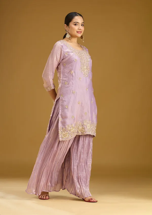 Lavender_Threadwork_Tissue_Readymade_Salwar_Suit