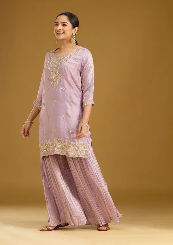 Lavender_Threadwork_Tissue_Readymade_Salwar_Suit