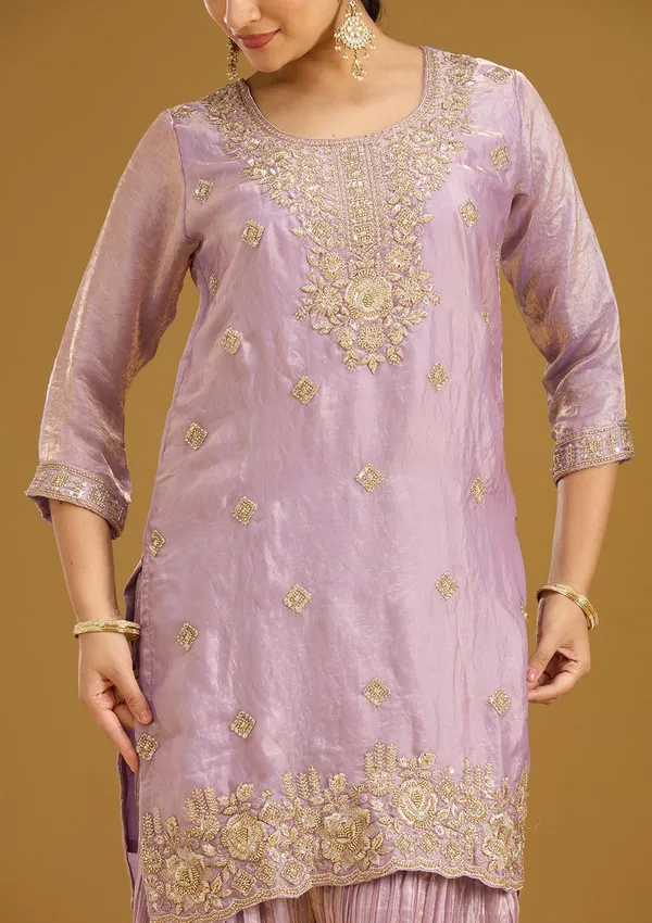 Lavender_Threadwork_Tissue_Readymade_Salwar_Suit