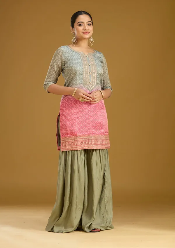 Sea_Green_Zariwork_Gold_Soft_Raw_Silk_Readymade_Salwar_Suit