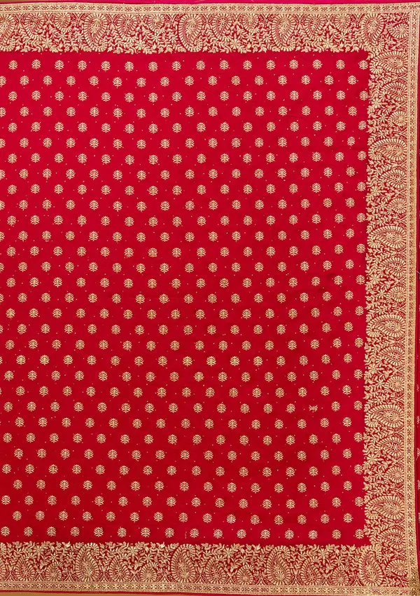 Rani_Pink_Zariwork_Gold_Soft_Raw_Silk_Saree