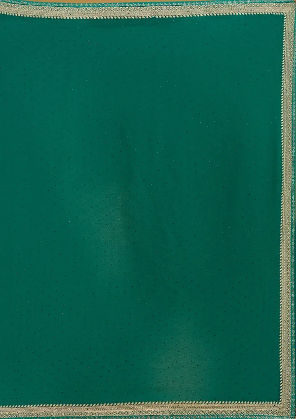Teal_Green_Zariwork_Silver_Georgette_Saree