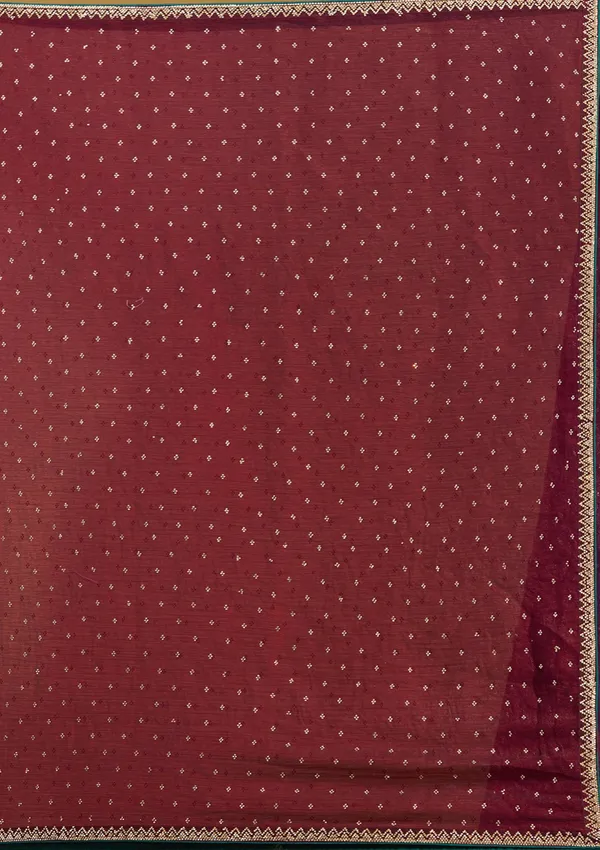 Maroon_Stonework_Gold_Tissue_Saree