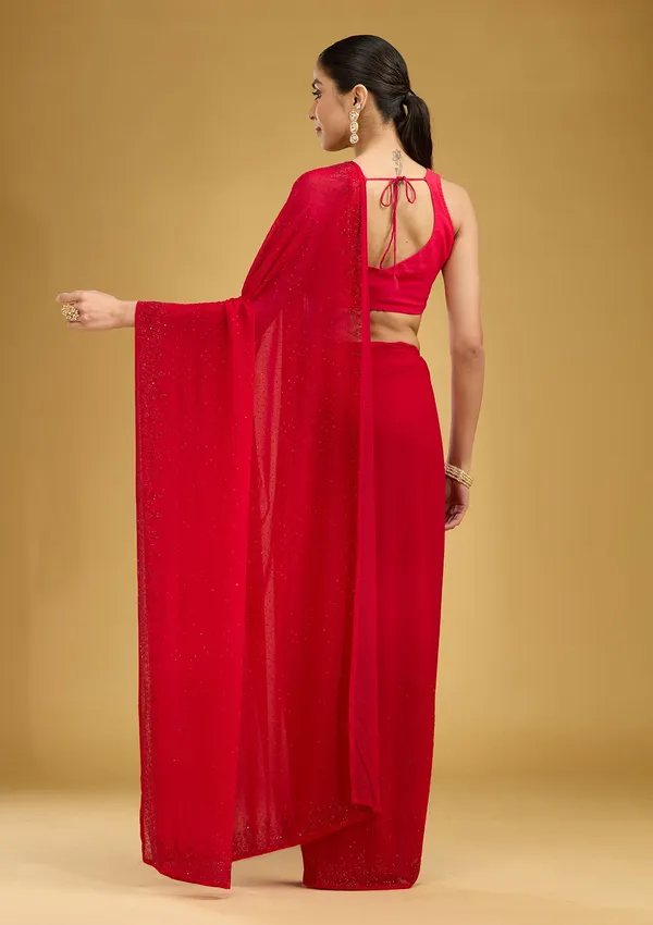 Red_Swarovski_Georgette_Saree