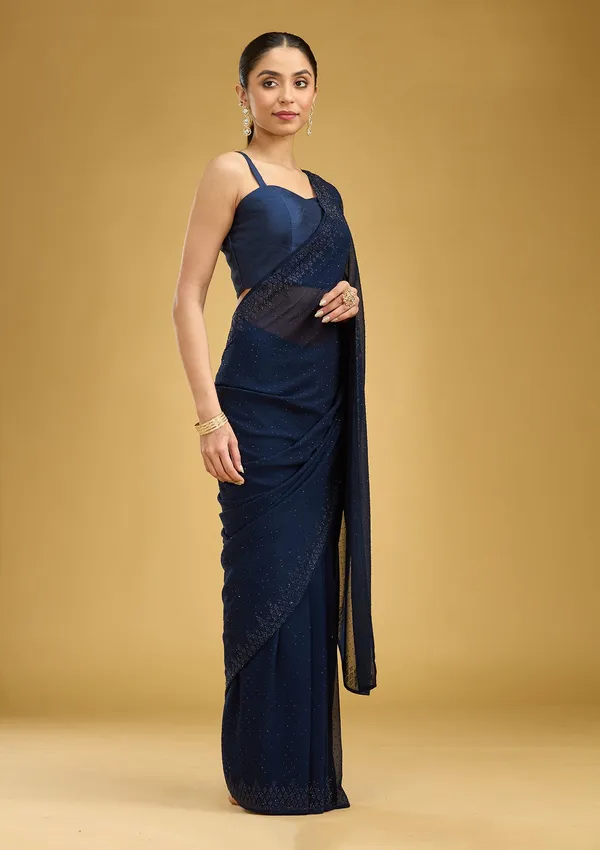 Navy_Blue_Swarovski_Georgette_Saree