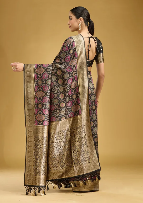 Black_Zariwork_Silver_Art_Silk_Silk_Saree