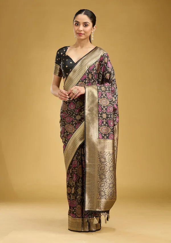 Black_Zariwork_Silver_Art_Silk_Silk_Saree