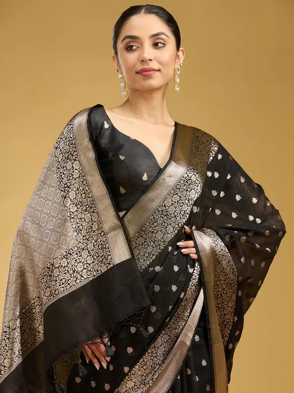 Black_Zariwork_Cotton_Silk_Saree