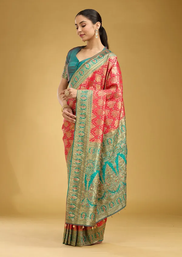 Rani_Pink_Cutdana_Silk_Silk_Saree