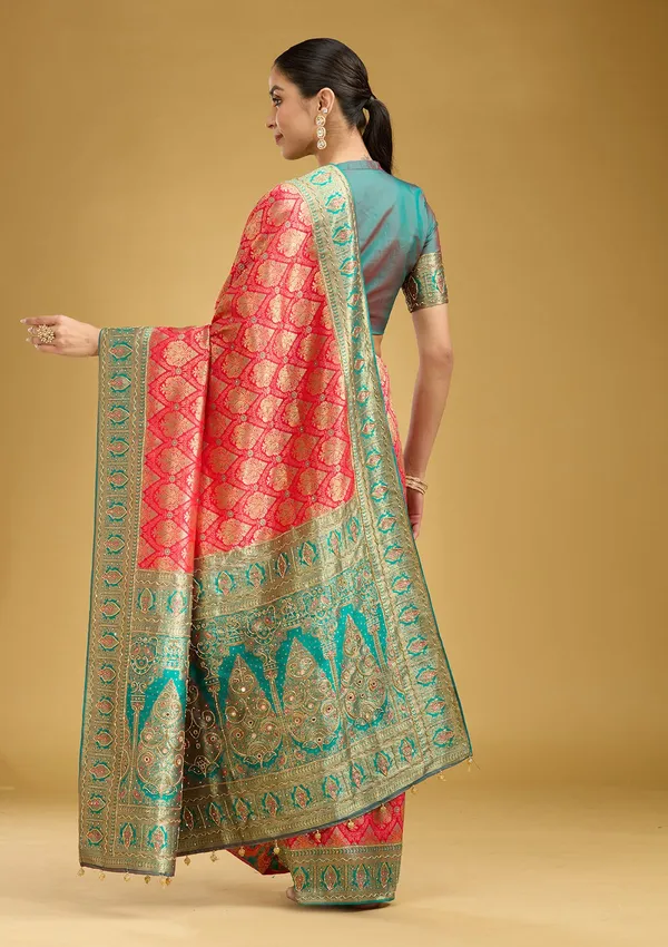 Rani_Pink_Cutdana_Silk_Silk_Saree