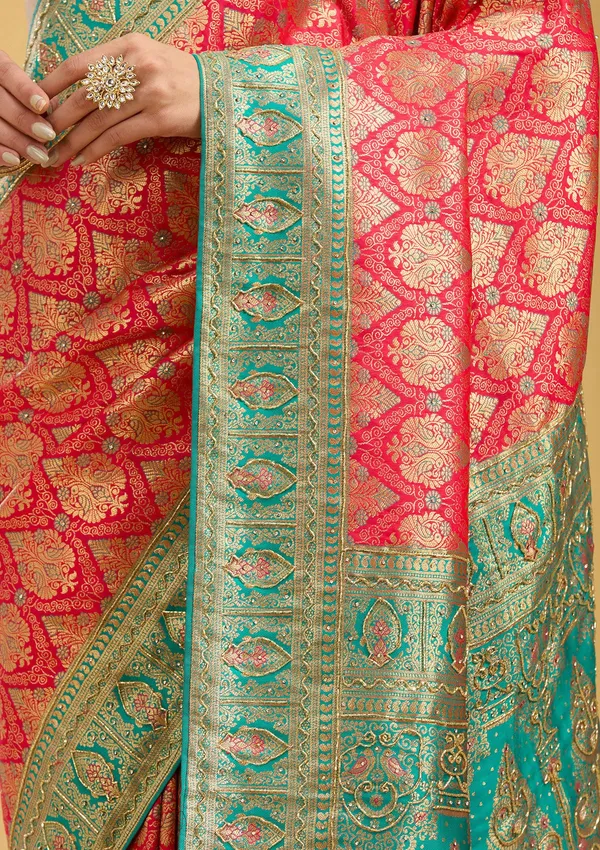 Rani_Pink_Cutdana_Silk_Silk_Saree