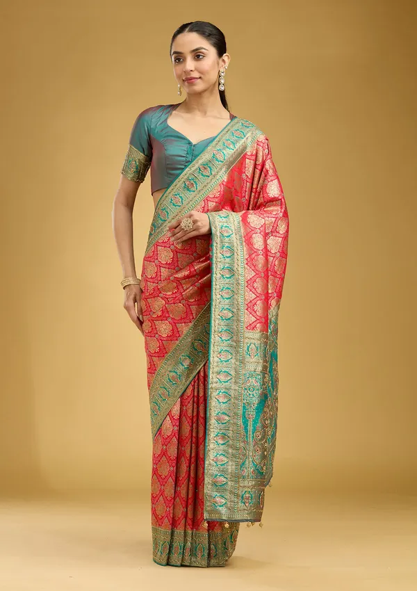 Rani_Pink_Cutdana_Silk_Silk_Saree