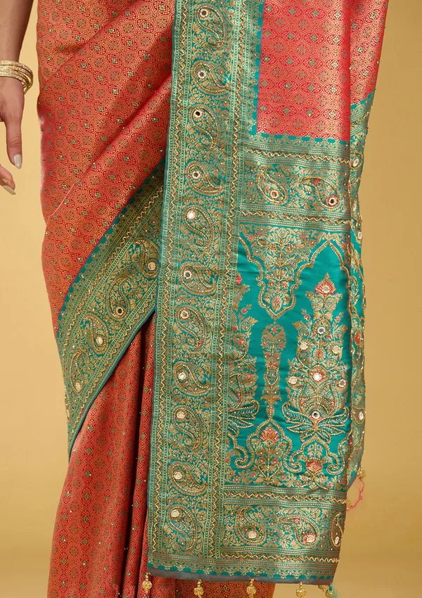 Red_Aariwork_Art_Silk_Silk_Saree