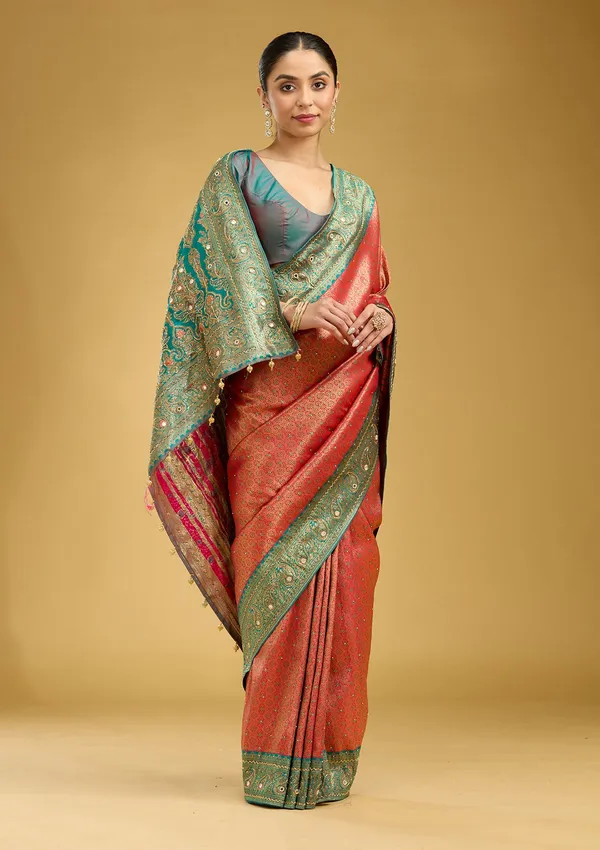 Red_Aariwork_Art_Silk_Silk_Saree