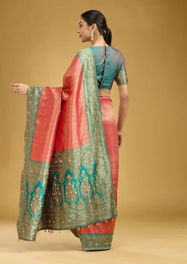 Red_Aariwork_Art_Silk_Silk_Saree