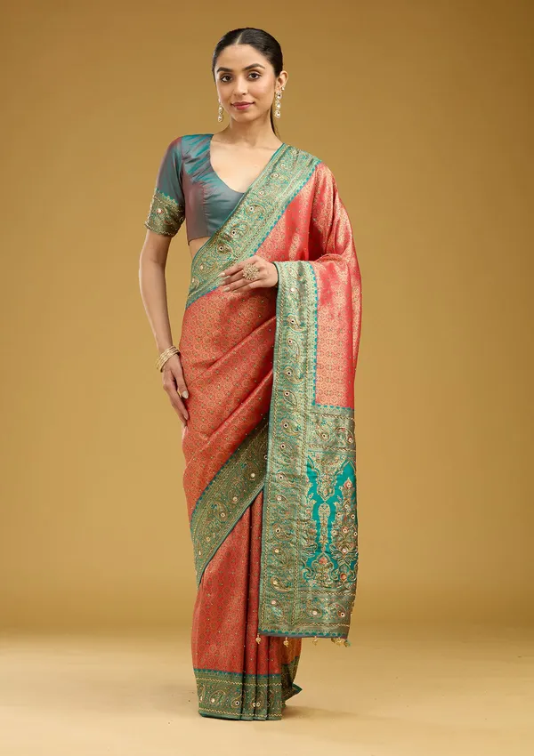 Red_Aariwork_Art_Silk_Silk_Saree