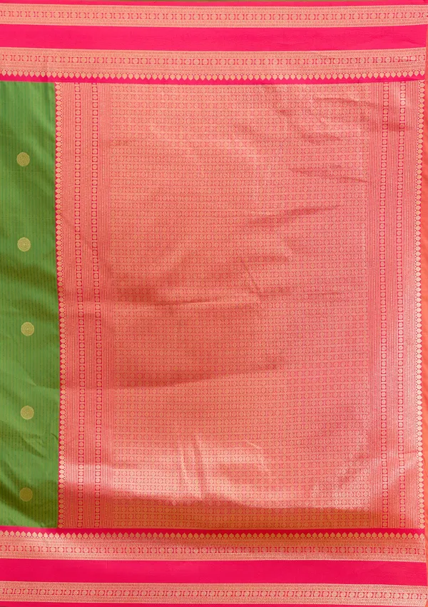 Parrot_Green_Zariwork_Gold_Silk_Silk_Saree