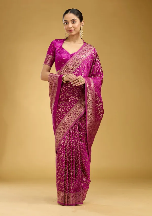 Violet_Zariwork_Gold_Art_Silk_Silk_Saree